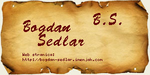 Bogdan Sedlar vizit kartica